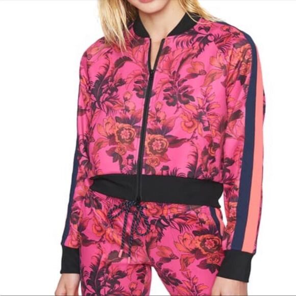 Pam&Gela Pink Paradise Crop Track Jacket Size M - Picture 1 of 6